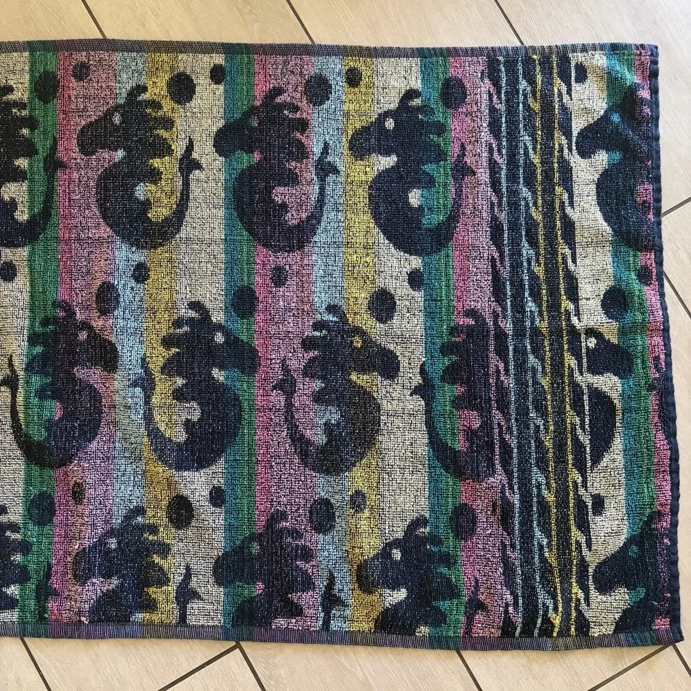 Vtg Kaufman Multicolored Tropical‎ Beach Pool Towel 28